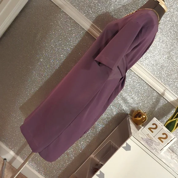 Lavender, Purple short-sleeved casual/formal, summer/fall wedding guest dress - Picture 10 of 11